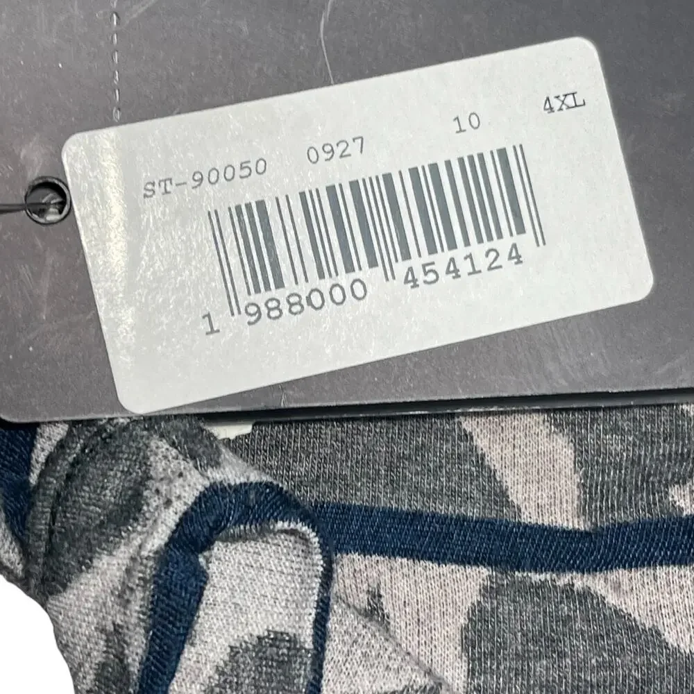 Mondo Gray Blue Stripe Luxury Cotton Tee Sz 4XL Lightweight Stretch Cotton Bloke - Picture 9 of 9